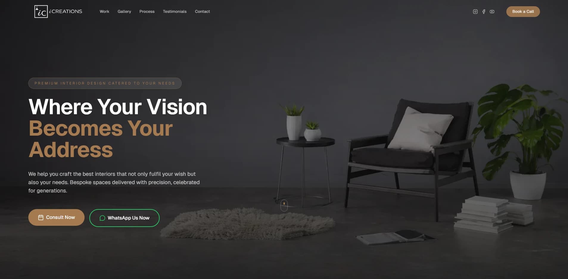 Icreations website screenshot